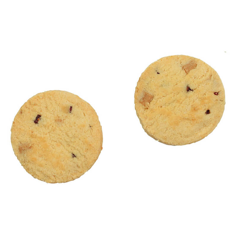 Buttergebäck mit Erdbeeren und weißen Schokoladenstückchen von Cartwright & Butler, 200 g