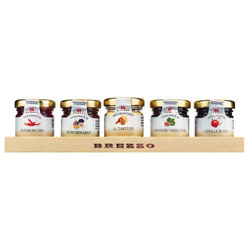 Pikante Fruchtsaucen für Käse im Set von Brezzo, 5 x 35 g weitere Ansicht Pikante Fruchtsaucen für Käse im Set von Brezzo, 5 x 35 g