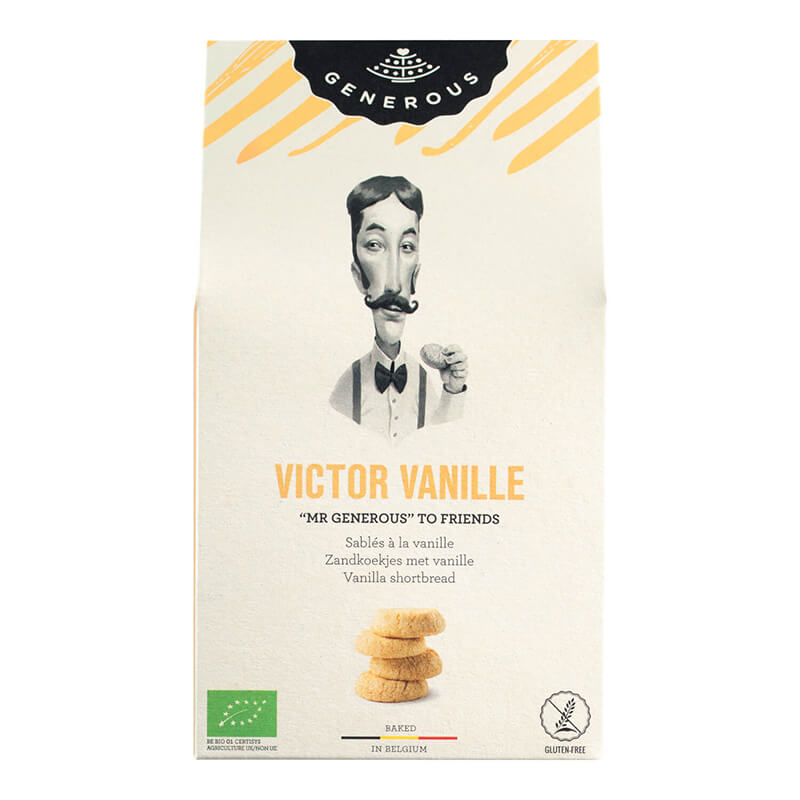 Generous Victor Vanille Vanillegebäck, glutenfrei Bio, 120 g weitere Ansicht Generous Victor Vanille Vanillegebäck, glutenfrei Bio, 120 g