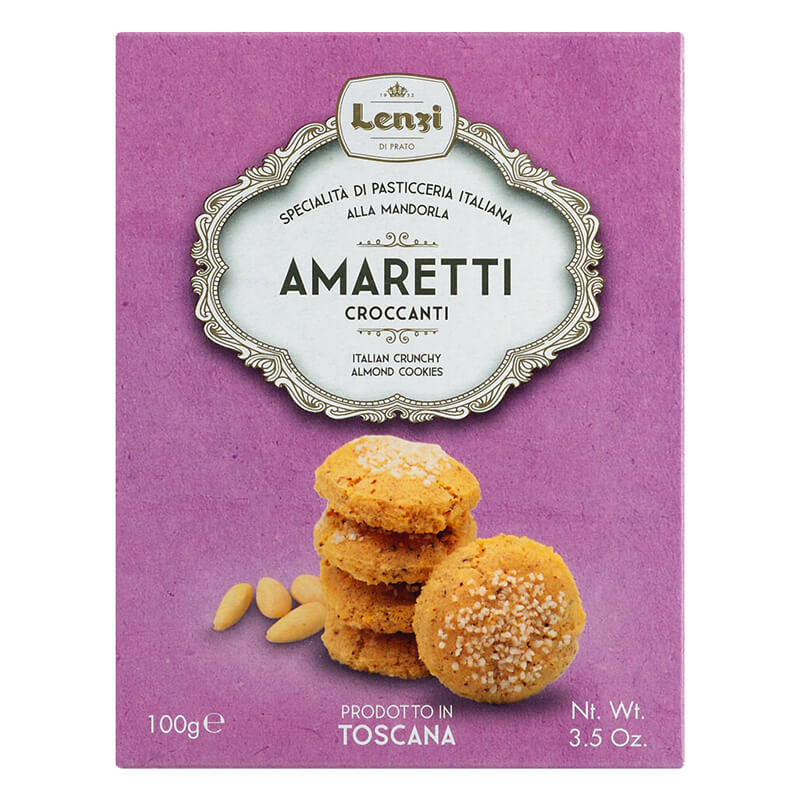 Amaretti Croccanti alle Mandorle - knusprige Mandelmakronen von Lenzi, 100 g weitere Ansicht Amaretti Croccanti alle Mandorle - knusprige Mandelmakronen von Lenzi, 100 g