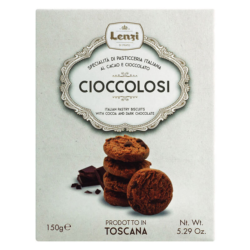 Cioccolosi - Pasticcini al Cioccolato Keks-Gebäck mit Schokolade und Kakao von Lenzi, 150 g