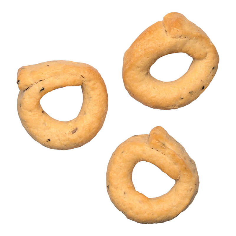 Taralli Salzgebäck mit Tomate & Oregano von Terre dei Trulli, 250 g weitere Ansicht Taralli Salzgebäck mit Tomate & Oregano von Terre dei Trulli, 250 g