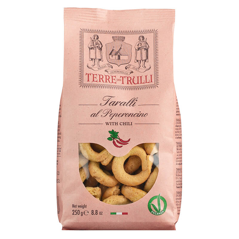 Taralli Salzgebäck mit Chili von Terre dei Trulli, 250 g weitere Ansicht Taralli Salzgebäck mit Chili von Terre dei Trulli, 250 g
