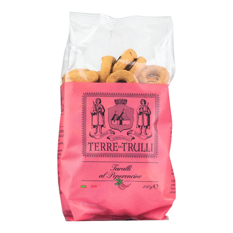 Taralli Salzgebäck mit Chili von Terre dei Trulli, 250 g weitere Ansicht Taralli Salzgebäck mit Chili von Terre dei Trulli, 250 g