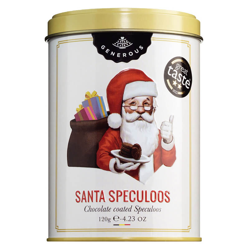 Generous Santa Speculoos - Spekulatiusgebäck mit Schokolade, glutenfrei Bio, 120 g weitere Ansicht Generous Santa Speculoos - Spekulatiusgebäck mit Schokolade, glutenfrei Bio, 120 g