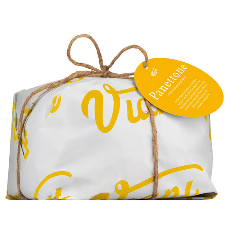 Panettone con Crema Zabaione - Hefekuchen mit Zabaione Füllung, 750 g weitere Ansicht Panettone con Crema Zabaione - Hefekuchen mit Zabaione Füllung, 750 g