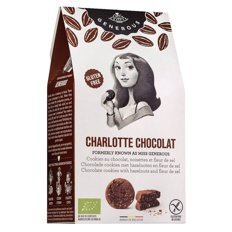 Generous Charlotte Chocolat Schokoladengebäck, glutenfrei Bio, 100 g weitere Ansicht Generous Charlotte Chocolat Schokoladengebäck, glutenfrei Bio, 100 g