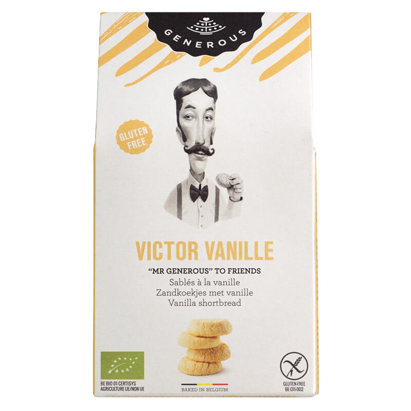 Generous Victor Vanille Vanillegebäck, glutenfrei Bio, 100 g weitere Ansicht Generous Victor Vanille Vanillegebäck, glutenfrei Bio, 100 g