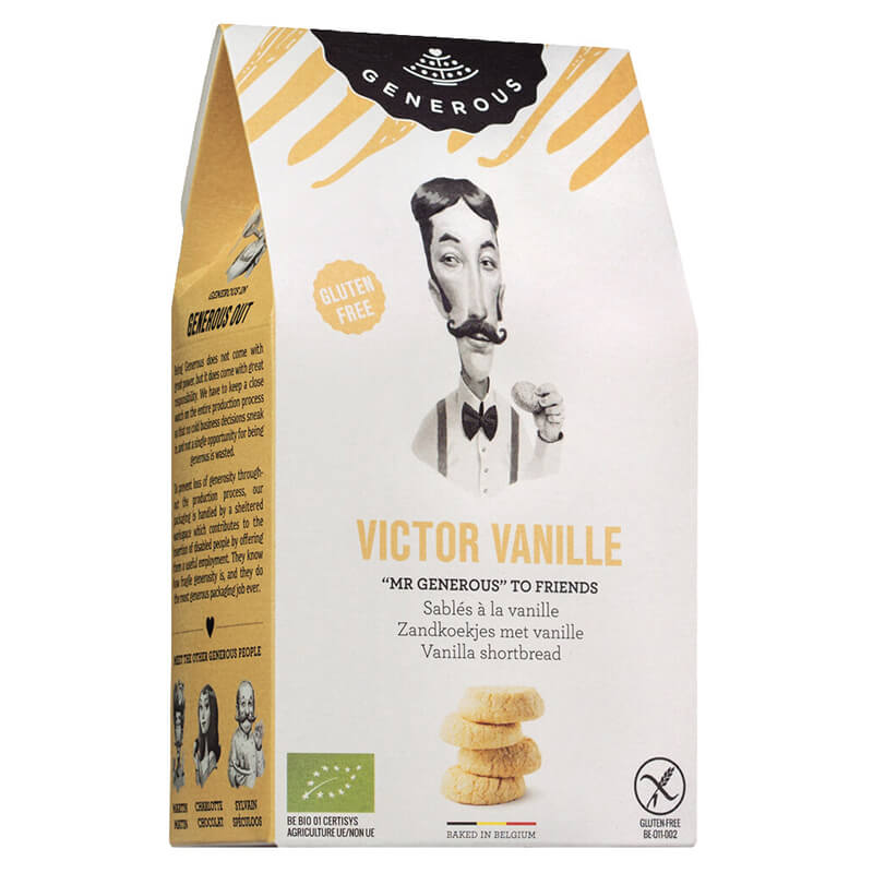 Generous Victor Vanille Vanillegebäck, glutenfrei Bio, 100 g weitere Ansicht Generous Victor Vanille Vanillegebäck, glutenfrei Bio, 100 g