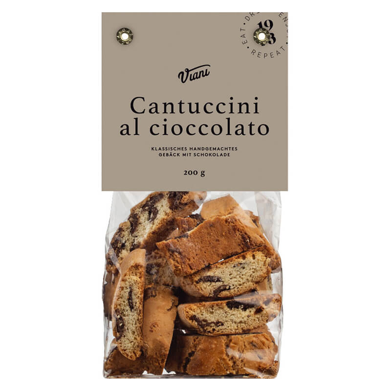 Cantuccini al cioccolato - Toskanische Cantuccini mit Schokolade, 200 g weitere Ansicht Cantuccini al cioccolato - Toskanische Cantuccini mit Schokolade, 200 g