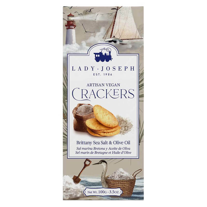 Britanny Sea Salt & Olive Oil - Cracker mit Meersalz & Olivenöl von Lady Joseph, 100 g
