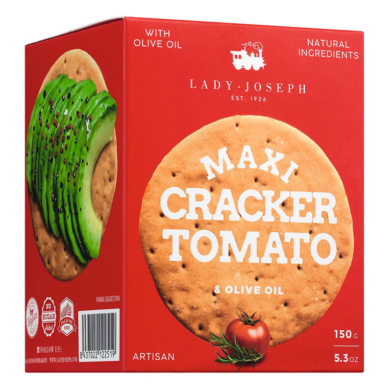 Maxi Cracker mit Tomaten, Rosmarin & Olivenöl von Lady Joseph, 150 g
