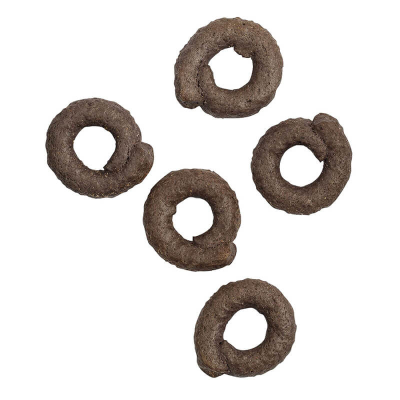 Taralli alle Olive nere Celline, Salzgebäck mit schwarzen Celline-Oliven von Terre dei Trulli, 250 g weitere Ansicht Taralli alle Olive nere Celline, Salzgebäck mit schwarzen Celline-Oliven von Terre dei Trulli, 250 g