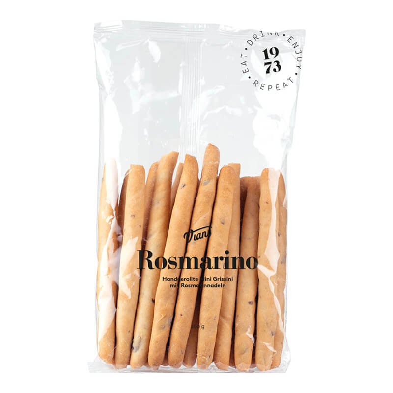 Grissini mini al rosmarino - handgerollte mini Grissini mit Rosmarin, 100 g