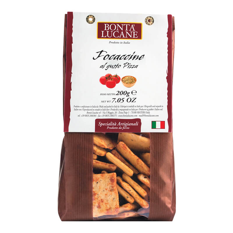 Focaccine alla Pizza von Lucane, 200 g weitere Ansicht Focaccine alla Pizza von Lucane, 200 g