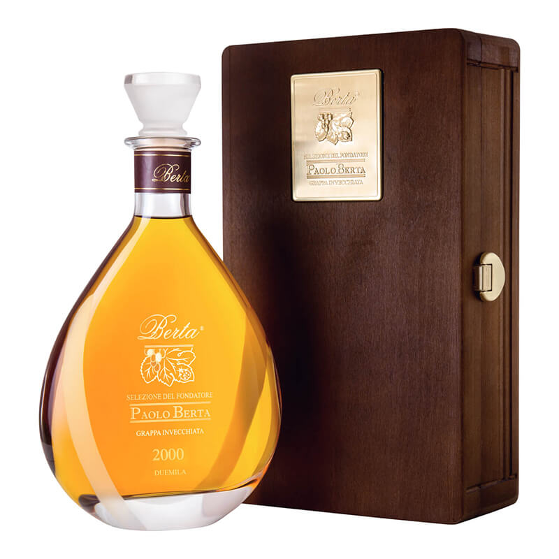 Grappa Berta Paolo - streng limitierter Grappa in Holzkiste, 0,7 l weitere Ansicht Grappa Berta Paolo - streng limitierter Grappa in Holzkiste, 0,7 l