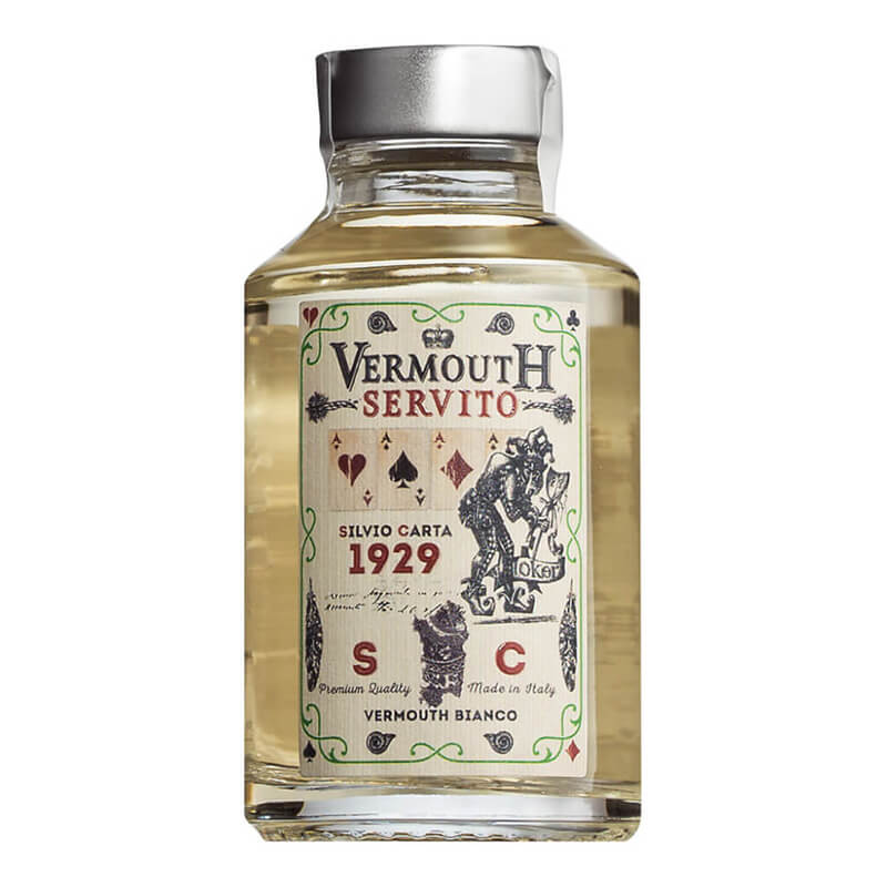Silvio Carta Vermouth Bianco Servito mini, 0,1 l weitere Ansicht Silvio Carta Vermouth Bianco Servito mini, 0,1 l