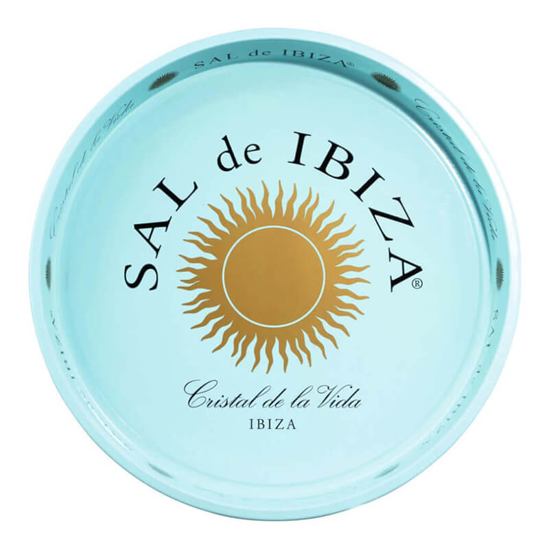 Tablett aus Blech von Sal de Ibiza mit 33 cm Durchmesser