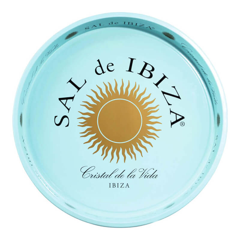 Tablett aus Blech von Sal de Ibiza mit 33 cm Durchmesser weitere Ansicht Tablett aus Blech von Sal de Ibiza mit 33 cm Durchmesser