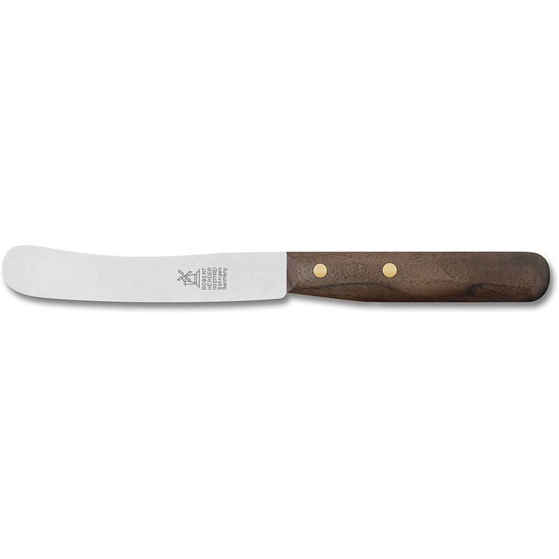 Frühstücksmesser Buckels rostfrei, Griff Walnuss von Windmühlenmesser weitere Ansicht Frühstücksmesser Buckels rostfrei, Griff Walnuss von Windmühlenmesser
