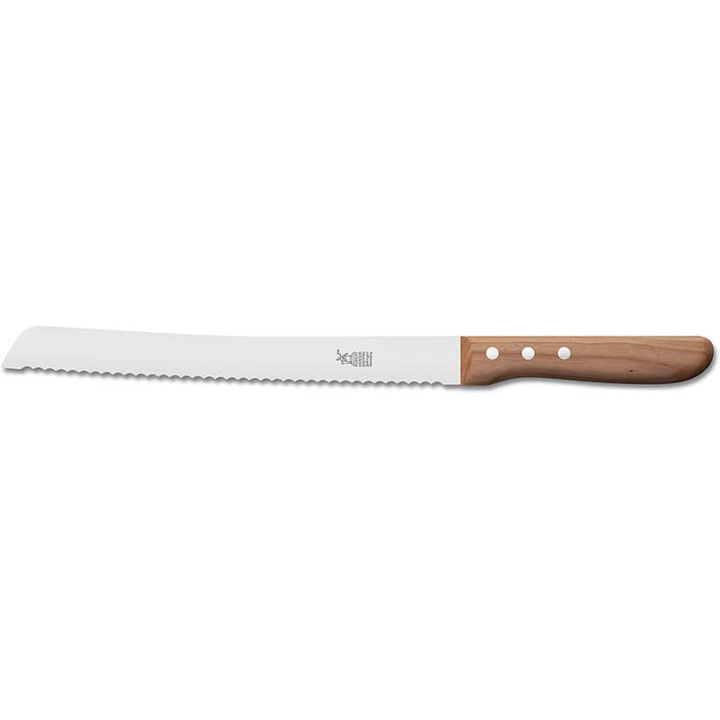 Brotsägemesser Ellenlang rostfrei, Griff Kirschholz von Windmühlenmesser weitere Ansicht Brotsägemesser Ellenlang rostfrei, Griff Kirschholz von Windmühlenmesser