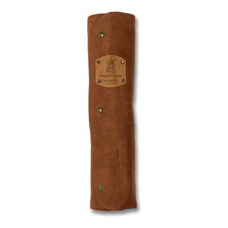 Messerrolle Plus 1 - erweiterbare Messertasche aus Leder für (Nachwuchs-) Köche von Windmühlenmesser weitere Ansicht Messerrolle Plus 1 - erweiterbare Messertasche aus Leder für (Nachwuchs-) Köche von Windmühlenmesser