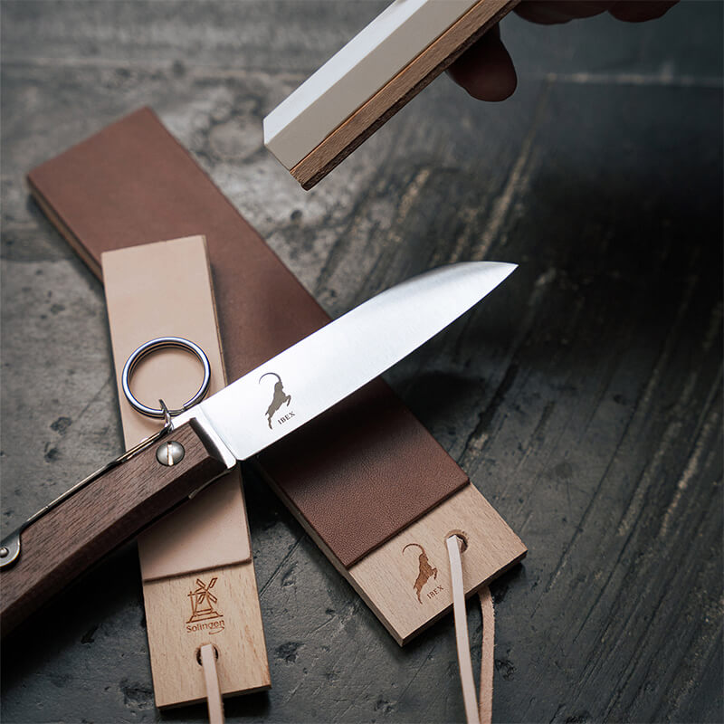 Taschenmesser IBEX 100 mm rostfrei, Griff Olivenholz von Windmühlenmesser weitere Ansicht Taschenmesser IBEX 100 mm rostfrei, Griff Olivenholz von Windmühlenmesser