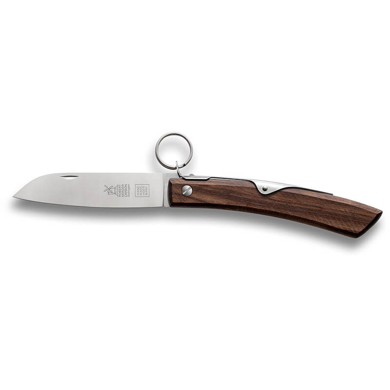Carbonstahl Taschenmesser IBEX 100 mm nicht rostfrei, Griff Schwarznuss von Windmühlenmesser weitere Ansicht Carbonstahl Taschenmesser IBEX 100 mm nicht rostfrei, Griff Schwarznuss von Windmühlenmesser
