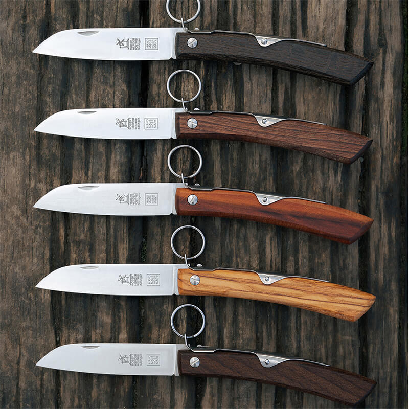 Carbonstahl Taschenmesser IBEX 100 mm nicht rostfrei, Griff Schwarznuss von Windmühlenmesser weitere Ansicht Carbonstahl Taschenmesser IBEX 100 mm nicht rostfrei, Griff Schwarznuss von Windmühlenmesser