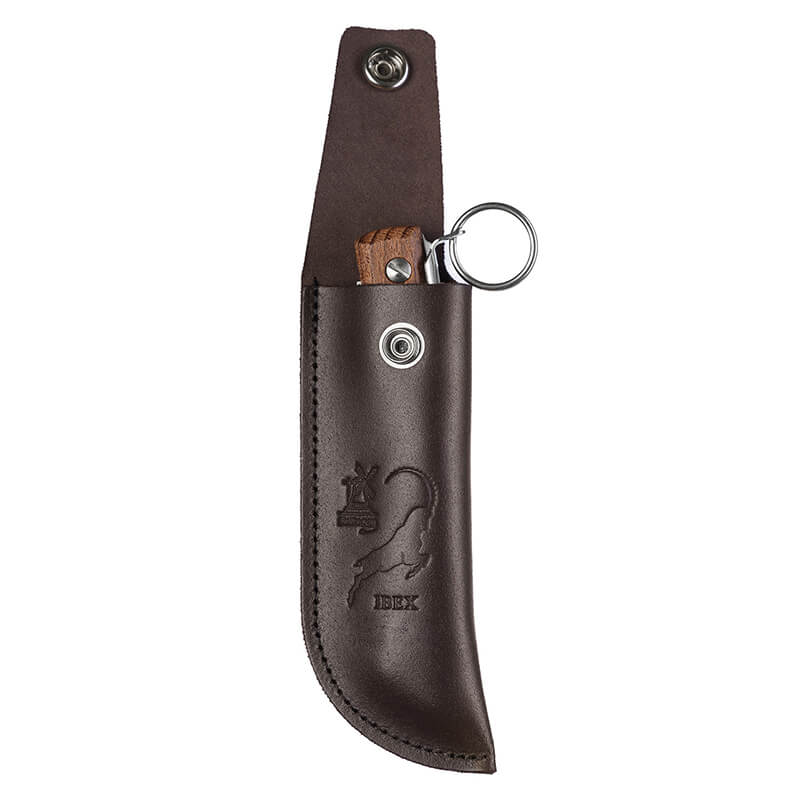 Lederscheide braun für IBEX 100 mm Taschenmesser von Windmühlenmesser weitere Ansicht Lederscheide braun für IBEX 100 mm Taschenmesser von Windmühlenmesser