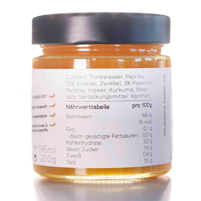 Brandschatzer® Tropen Rabauke - fermentierte Peperonisauce mit Ananas, 200 g weitere Ansicht Brandschatzer® Tropen Rabauke - fermentierte Peperonisauce mit Ananas, 200 g