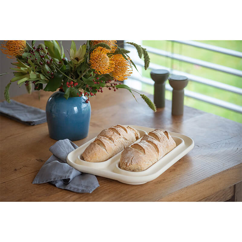 Backplatte Baguettebäcker CeraFlam® mit Rezeptheft von Denk weitere Ansicht Backplatte Baguettebäcker CeraFlam® mit Rezeptheft von Denk