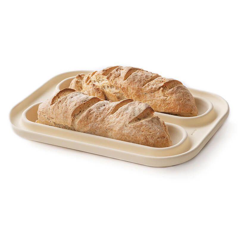 Backplatte Baguettebäcker CeraFlam® mit Rezeptheft von Denk weitere Ansicht Backplatte Baguettebäcker CeraFlam® mit Rezeptheft von Denk