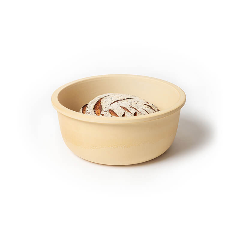 Brottopf mit Leinenabdeckung aus CeraNatur® von Denk weitere Ansicht Brottopf mit Leinenabdeckung aus CeraNatur® von Denk