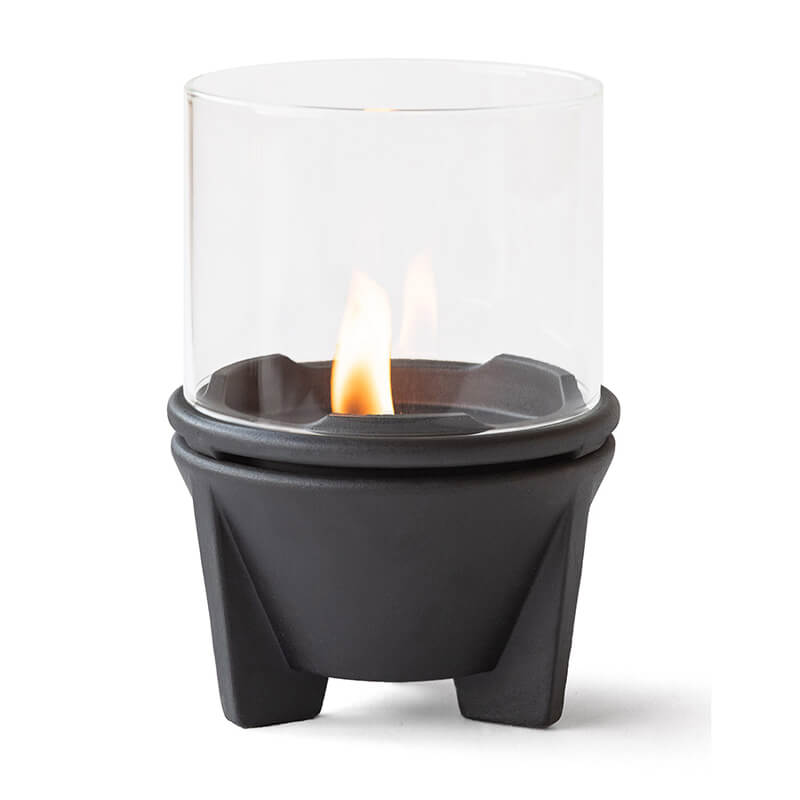 Schmelzfeuer® Indoor CeraLava® mit Windglasaufsatz von Denk