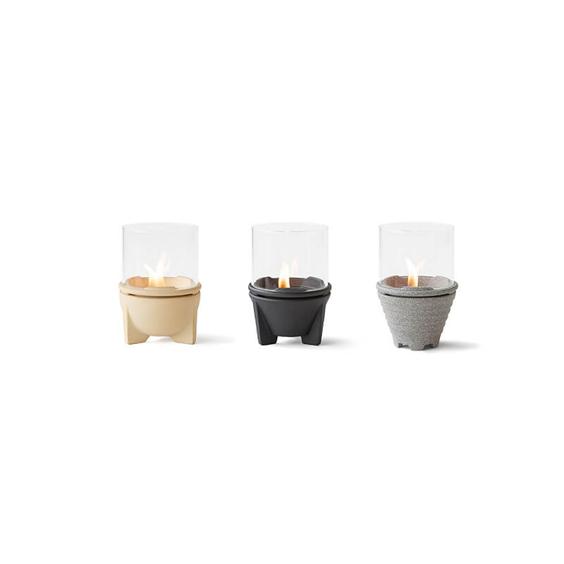 Schmelzfeuer® Indoor CeraLava® mit Windglasaufsatz von Denk
