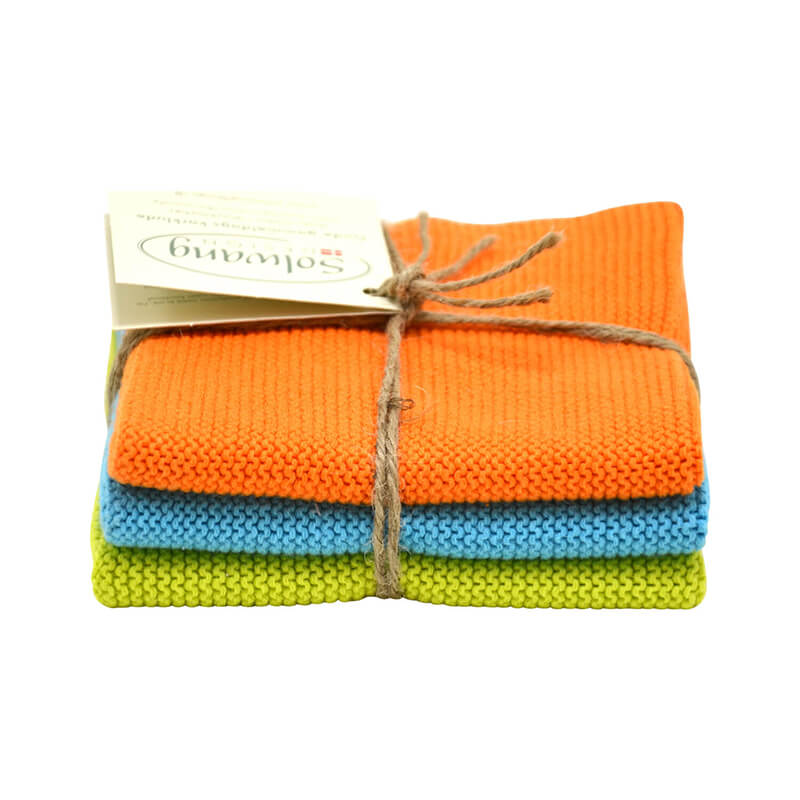 Solwang Wischtücher, orange, türkis, grün weitere Ansicht Solwang Wischtücher, orange, türkis, grün