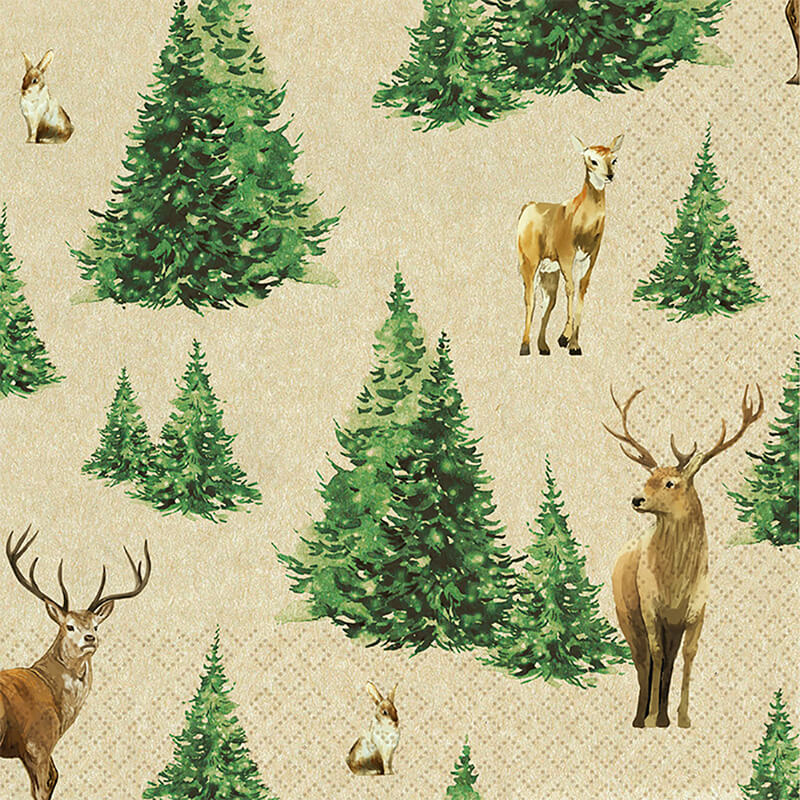 ECO LINE Servietten Forest Glade 33x33 cm von Home Fashion weitere Ansicht ECO LINE Servietten Forest Glade 33x33 cm von Home Fashion