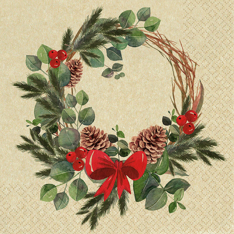 ECO LINE Servietten Natural Wreath 33x33 cm von Home Fashion weitere Ansicht ECO LINE Servietten Natural Wreath 33x33 cm von Home Fashion