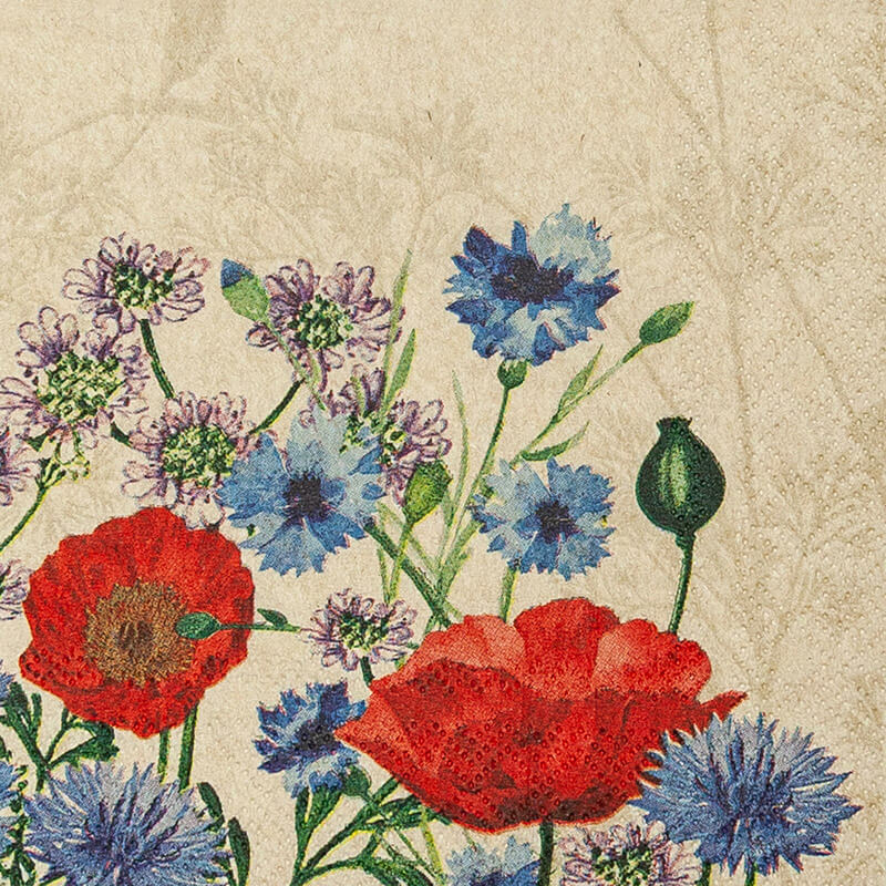ECO LINE Servietten Wild Poppies 25x25 cm von Home Fashion weitere Ansicht ECO LINE Servietten Wild Poppies 25x25 cm von Home Fashion