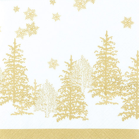 ECO LINE Servietten Tree and Snowflakes gold 33x33 cm von Home Fashion weitere Ansicht ECO LINE Servietten Tree and Snowflakes gold 33x33 cm von Home Fashion