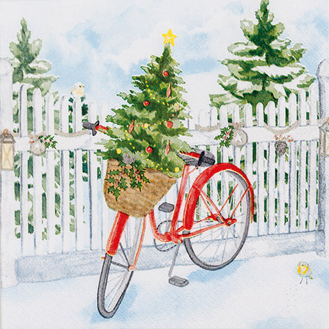 ECO LINE Servietten Christmas Bike 33x33 cm von Home Fashion weitere Ansicht ECO LINE Servietten Christmas Bike 33x33 cm von Home Fashion