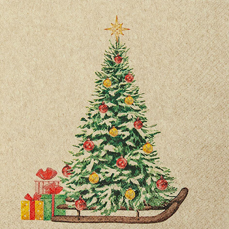 ECO LINE Servietten Tree on Sled 33x33 cm von Home Fashion weitere Ansicht ECO LINE Servietten Tree on Sled 33x33 cm von Home Fashion