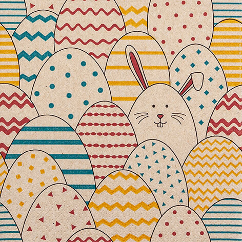 ECO LINE Servietten Hidden Rabbit 33x33 cm von Home Fashion weitere Ansicht ECO LINE Servietten Hidden Rabbit 33x33 cm von Home Fashion