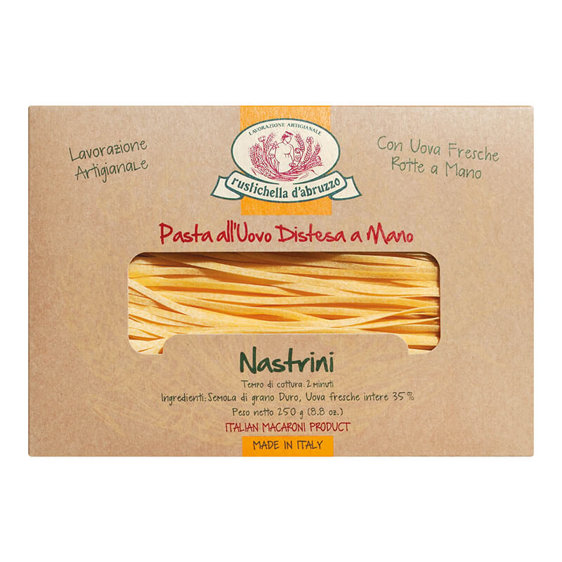 Nastrini all’uovo handgemachte Eiernudeln von Rustichella, 250 g weitere Ansicht Nastrini all’uovo handgemachte Eiernudeln von Rustichella, 250 g