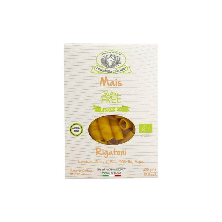 Bio Rigatoni di Mais glutenfrei Nudeln aus Maismehl von Rustichella, 250 g