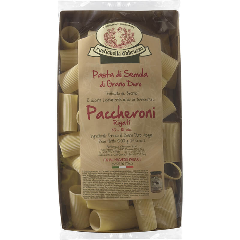 Paccheroni Rigati Hartweizennudeln von Rustichella, 500 g weitere Ansicht Paccheroni Rigati Hartweizennudeln von Rustichella, 500 g