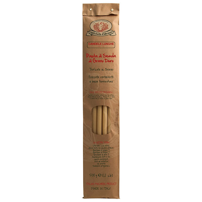 Candele Lunghe - ca 50 cm lange Röhrennudeln Hartweizennudeln von Rustichella, 500 g weitere Ansicht Candele Lunghe - ca 50 cm lange Röhrennudeln Hartweizennudeln von Rustichella, 500 g