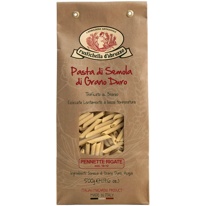 Pennette rigate Hartweizennudeln von Rustichella, 500 g weitere Ansicht Pennette rigate Hartweizennudeln von Rustichella, 500 g