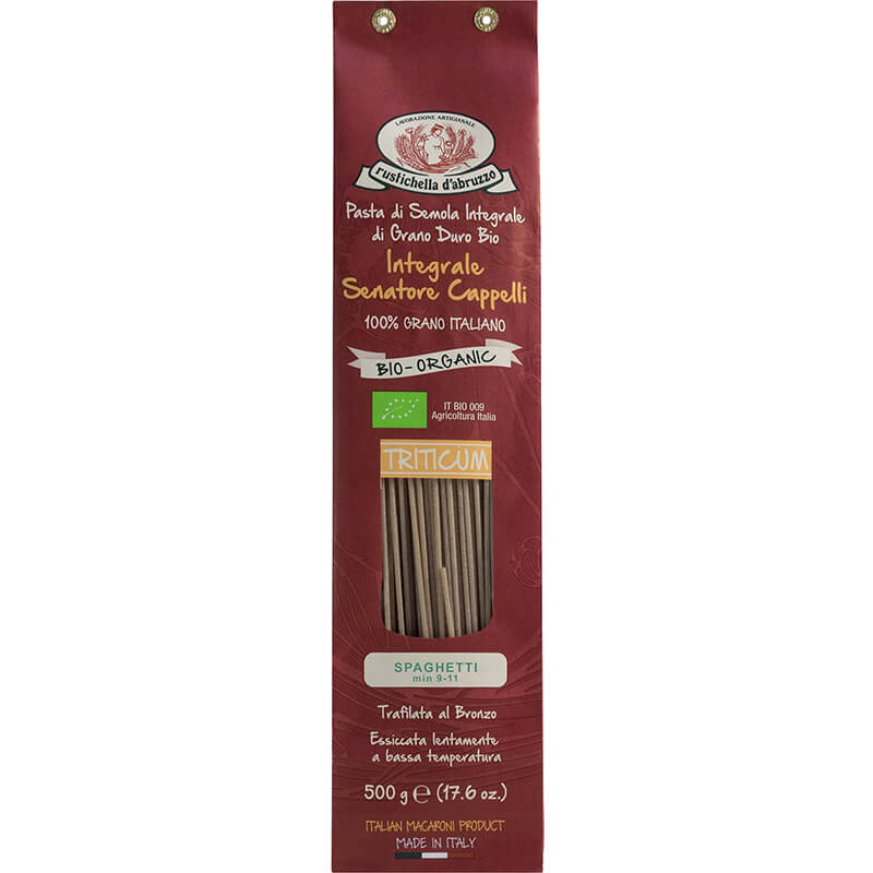 Bio Spaghetti Cappelli aus Weizenvollkorngrieß Vollkornnudeln Triticum von Rustichella, 500 g weitere Ansicht Bio Spaghetti Cappelli aus Weizenvollkorngrieß Vollkornnudeln Triticum von Rustichella, 500 g